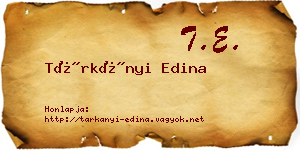 Tárkányi Edina névjegykártya