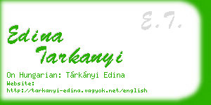 edina tarkanyi business card